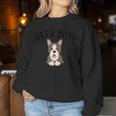 Nette Atta Junge Hund Mama Boston Terrier Besitzer Hund Papa Sweatshirt Frauen Lustige Geschenke