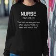 Nurse Hold My Beer Nurse Definition Women Sweatshirt Unique Gifts