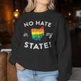 Ohio Gay Pride Rainbow No Hate In My State Lgbt Women Sweatshirt Unique Gifts