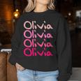 Olivia First Name-D Boy Girl Baby Birth-Day Women Sweatshirt Funny Gifts