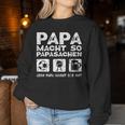 Papa Macht Das Gutater Hobby Football Grilling Beer Slogan Sweatshirt Frauen Lustige Geschenke