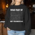What Part Of Don't You Understand Physic Teacher Women Sweatshirt Unique Gifts