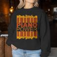 Piano Power With Key Of Piano With Vintage Colors Women Sweatshirt Unique Gifts