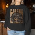 Pisces Girl African American Melanin Birthday Women Sweatshirt Unique Gifts