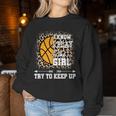 Play Like A Girl Leopard Print Girls Basketball Women Sweatshirt Unique Gifts