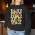 In My Prek Field Trip Era Groovy Prek Field Day Squad 2024 Women Sweatshirt Unique Gifts