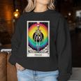 Pride Rainbow Tarot Card Skeleton Women Sweatshirt Unique Gifts