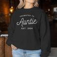Promoted To Auntie 2024 New Aunt Mother's Day Baby Women Sweatshirt Unique Gifts