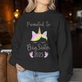 Promoted To Big Sister 2025 With Unicorn For New Baby Shower Women Sweatshirt Funny Gifts