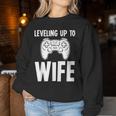 Promoted Bride Leveling Up To Wife GamingWomen Sweatshirt Unique Gifts