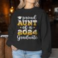 Proud Aunt Of A 2024 Graduate Class Of 2024 Graduation Women Sweatshirt Funny Gifts