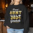 Proud Aunt Of A Class Of 2024 Graduate Senior 24 Graduation Women Sweatshirt Unique Gifts