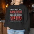 Proud Brother Of Wonderful Awesome Sister Bro Family Boy Women Sweatshirt Unique Gifts