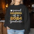 Proud Grandma Of A 2024 Graduate Class Of 2024 Graduation Women Sweatshirt Funny Gifts