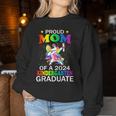 Proud Mom Of A 2024 Kindergarten Graduate Unicorn Dab Women Sweatshirt Personalized Gifts