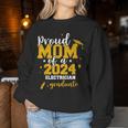 Proud Mom Of A Class Of 2024 Electrician Graduate Senior Fun Women Sweatshirt Funny Gifts