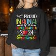 Proud Nana Of Kindergarten Graduate 2024 Graduation Nana Women Sweatshirt Funny Gifts