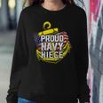 Proud Navy Niece American Flag Anchor Gold Pride Girl Gif Women Sweatshirt Unique Gifts