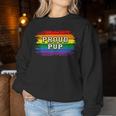 Proud Pup Pride Parade Human Pup Play Colorful Rainbow Dog Women Sweatshirt Unique Gifts