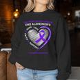 Purple End Alzheimers Awareness Frauen Männer Kinder Mama Papa Sweatshirt Frauen Lustige Geschenke