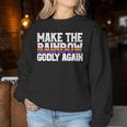 Make The Rainbow Godly Again Lgbt Flag Gay Pride Women Sweatshirt Unique Gifts