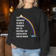 The Rainbow Is God's Promise Christians Religious Bible Women Sweatshirt Unique Gifts