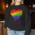 Rainbow Heart Lgbt Ally Lgbtq Lesbian Transgender Gay Pride Women Sweatshirt Unique Gifts