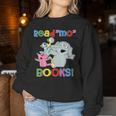 Read Mo Book Cute School Teacher Librarian Elephant Pigeon Women Sweatshirt Funny Gifts