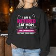 Retired Cat Lover Mom Retirement Life Graphic Women Sweatshirt Unique Gifts