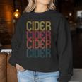 Retro Cider Wine For Cider Lover Vintage Cider Women Sweatshirt Personalized Gifts