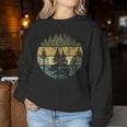 Retro Forest Trees Outdoors Nature Vintage Graphic Women Sweatshirt Unique Gifts