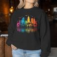 Retro Fort Lauderdale Skyline Rainbow Lgbt Lesbian Gay Pride Women Sweatshirt Unique Gifts