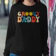 Retro Groovy Daddy For Dad Fathers Day Son Women Sweatshirt Personalized Gifts