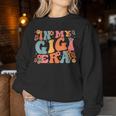 Retro Groovy In My Gigi Era Baby Announcement Women Sweatshirt Personalized Gifts