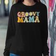 Retro Groovy Mama Daisy Flower Baby Shower For Mother's Day Women Sweatshirt Unique Gifts