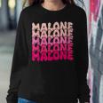 Retro Malone Girl First Name Boy Personalized Groovy 80'S Women Sweatshirt Personalized Gifts