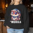 Retro 'Merica Hedgehog Dad Mom 4Th Of July Women Sweatshirt Unique Gifts