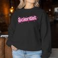 Retro Pink Scientist Science Teacher Back To School Women Sweatshirt Unique Gifts