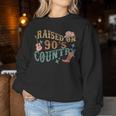Retro Raised On 90'S Country Boho Vintage Western Cowboy Women Sweatshirt Unique Gifts