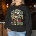 Retro Sloth Hiking Team We'll Get There When We Get There Women Sweatshirt Unique Gifts