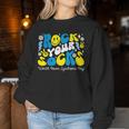 Rock Your Socks Down Syndrome Awareness Day Groovy Wdsd Women Sweatshirt Unique Gifts