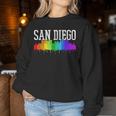 San Diego Skyline Rainbow Gay Pride Month California Women Sweatshirt Unique Gifts