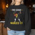 Second 2Nd Grade Nailed It Graduated Black Boy Class Of 2022 Women Sweatshirt Unique Gifts