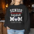 Senior Baseball Mom 2024 Senior Mom Class Of 2024 Baseball Women Sweatshirt Funny Gifts