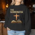 The Sermonator Pastor Appreciation Christian Cross Women Sweatshirt Unique Gifts