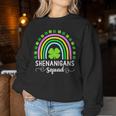 Shenanigans Squad Green Four Leaf Clover Rainbow St Women Sweatshirt Personalized Gifts