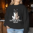 Siberian Husky Squad Lustiger Hund Mama Hund Papa Besitzer Sweatshirt Frauen Lustige Geschenke