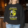 My Sister Plays Softball I'm Here For The Snacks Women Sweatshirt Unique Gifts