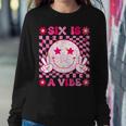 Six Is A Vibe Groovy 6Th Birthday 6Yr Old 6 Year Old Girls Women Sweatshirt Funny Gifts