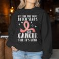 Slap Till Cancer Is Gone Breast Cancer Awareness Women Sweatshirt Unique Gifts